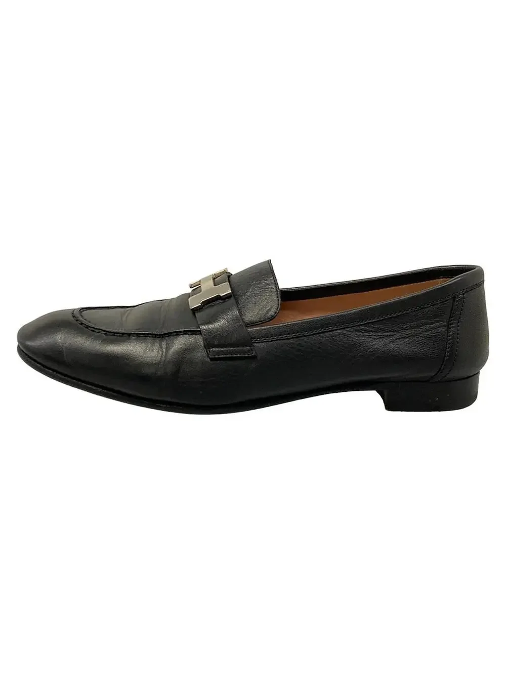 Hermes Black Leather Women's Shoes #278559H75B